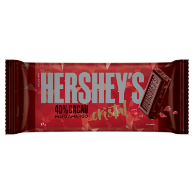 CHOCOLATE BARRA HERSHEYS MEIO AMARGO CRISTAL 77G