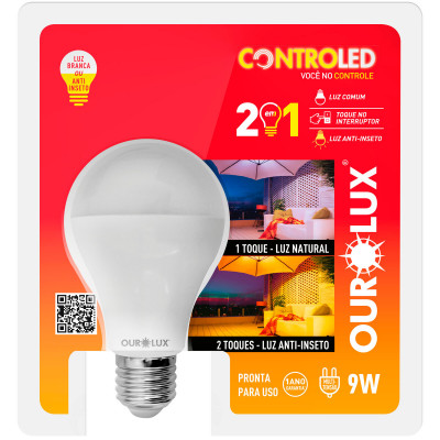 LAMPADA OUROLUX CONTROLTLED ANTI INSET0 9W 6500K