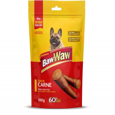 PETISCO BAWWAW BIFINHO PARA CAES PORTE PEQUENO CARNE 500G