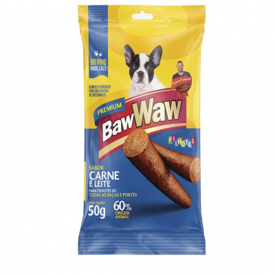 PETISCO BAWWAW BIFINHO PARA CAES CARNE LEITET 50G