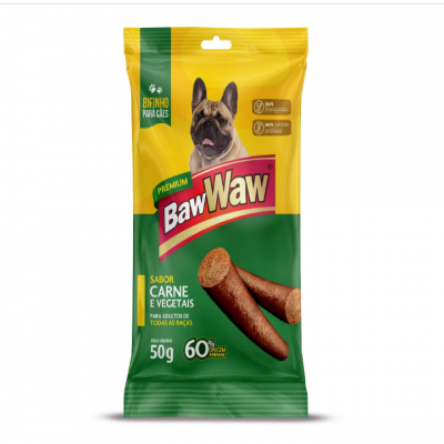 BAWWAW BIFINHO CAO PEQUENO PORTE 50G CARNE VEGETAIS