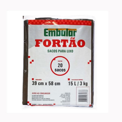 SACO LIXO EMBALAR FORTAO 15LT