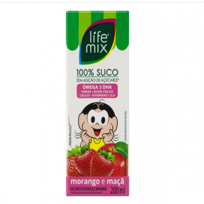 SUCO LIFE MIX MORANGO E MACA 200ML