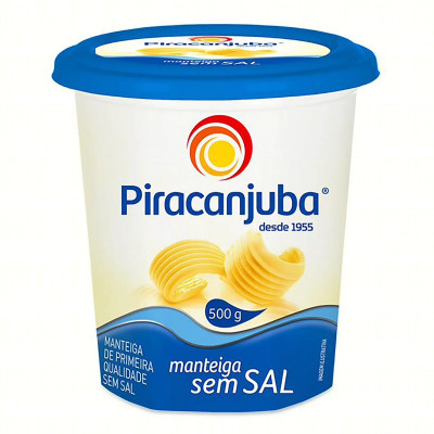 MANTEIGA PIRACANJUBA SEM SAL 500GR