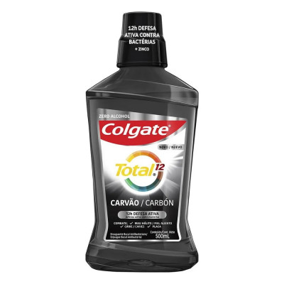 COLGATE TOTAL 12 CARVÃO - ENXAGUANTE BUCAL 500ML