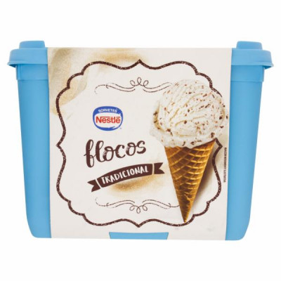 SORVETE NESTLÉ FLOCOS TRADICIONAL 1,5L