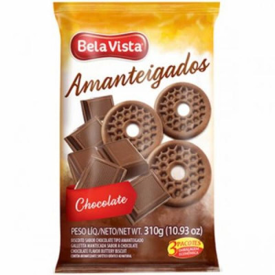 BISCOITO AMANTEIGADO BELA VISTA CHOCOLATE 310G