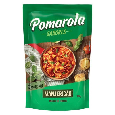 MOLHO DE TOMATE POMAROLA SABORES MANJERICÃO 300 GRAMAS