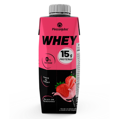 BEBIDA LACTEA PIRACANJUBA WHEY MORANGO 250ML