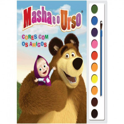 MASHA E O URSO CORES COM OS AMIGOS