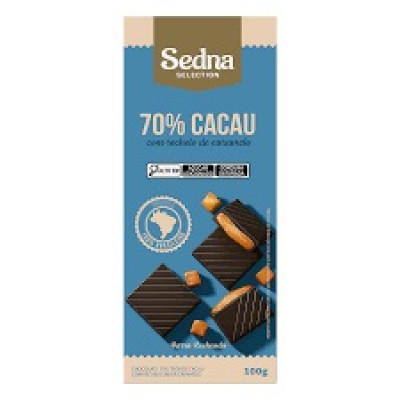 CHOCOLATE SEDNA 70% COM CARAMELO 100G