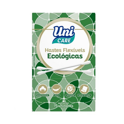 HASTES FLEXIVEIS UNI CARE ECOLOGICO COM 75