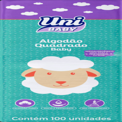 ALGODAO UNI BABY QUADRADO COM 100UN