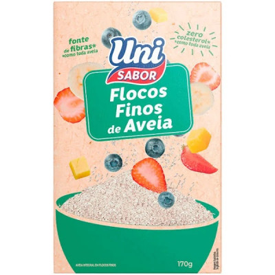 AVEIA UNI SABOR FLOCOS FINOS 170G