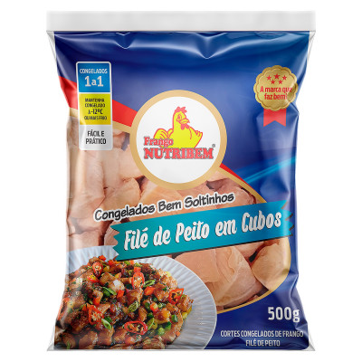 FILE DE PEITO EM CUBOS NUTRIBEM 500G