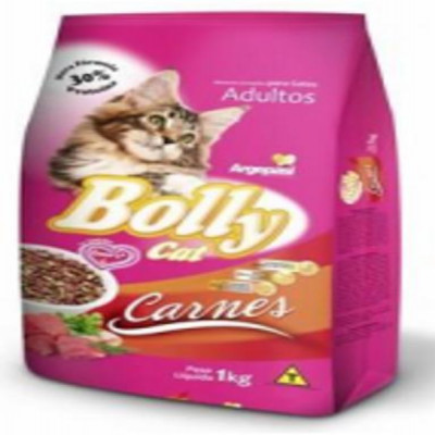 RAÇÃO GATO BOLLY CARNE ADULTOS 1KG