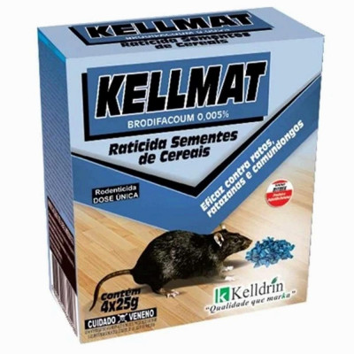 RATICIDA KELLMAT SEMENTE DE CEREAIS 25G C/4