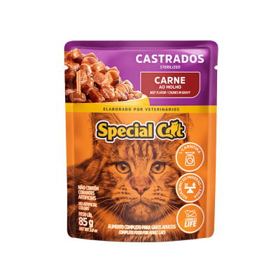 SPECIAL CAT SACHE CASTRADOS CARNE 85G