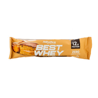 BARRA ATLHETICA BEST WHEY PAO DE MEL 49G