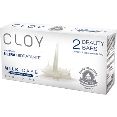 SABONETE CLOY 2X80GR MILK CARE