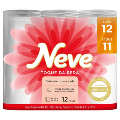 PAPEL HIGIENICO NEVE FOLHA DUPLA LEVE12 PAGUE11 NEUTRO