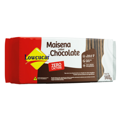 BISCOITO LOWCUCAR MAISENA CHOCOLATE ZERO 140G