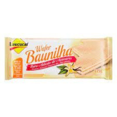 BISCOITO LOWCUCAR WAFER BAUNILHA ZERO 115 GR