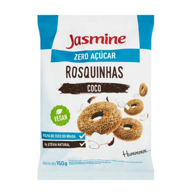 BISCOITO JASMINE ROSQUINHA COCO LIGHT 150 GR