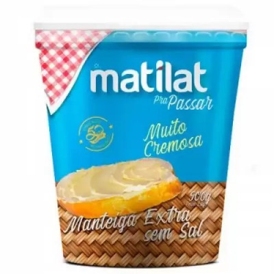 MANTEIGA MATILAT POTE SEM SAL 500GR