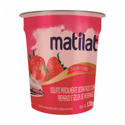 IOGURTE MATILAT BICAMADA 120G MORANGO