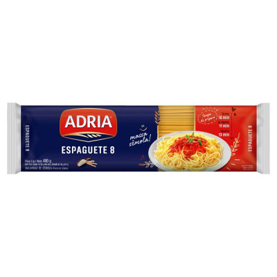 MACARRAO ADRIA SEMOLA ESPAGUETE 8 400G