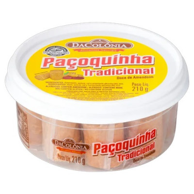 PAÇOCA ROLHA DACOLONIA TRADICIONAL POTE 210G