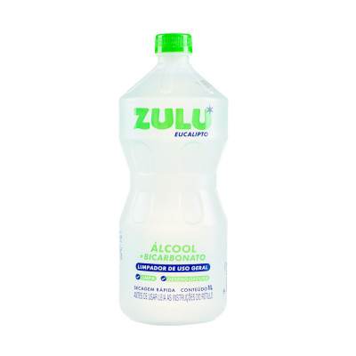 ALCOOL ZULU 1,0L MULTIUSO BICARBONATO EUCALIPTO