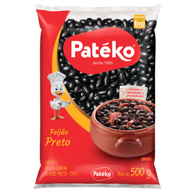 FEIJAO PRETO PATEKO 500GR