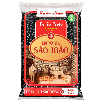 FEIJAO EMPORIO SAO JOAO PRETO 1KG