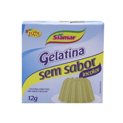 GELATINA SEM SABOR INCOLOR SIAMAR 12GR