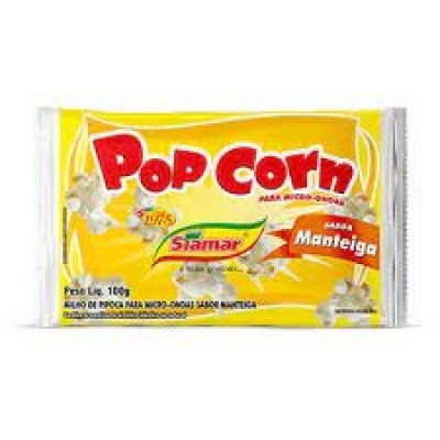 PIPOCA MICROONDAS POPCORN SIAMAR 100G MANTEIGA