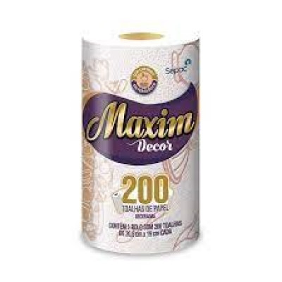 PAPEL TOALHA MAXIM 200FOLHAS COM 1