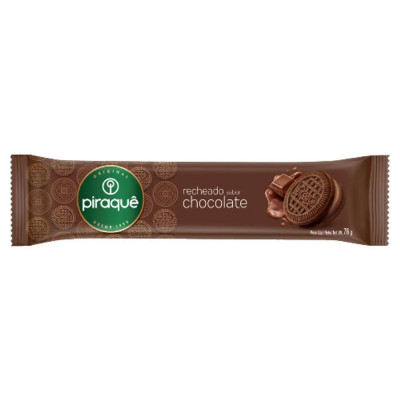 BISCOITO PIRAQUE RECHEADO CHOCOLATE 76GR