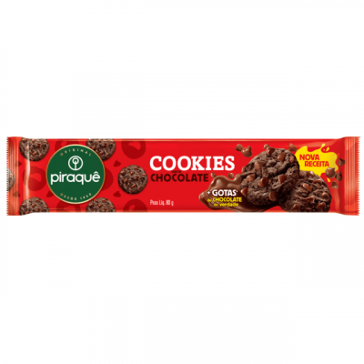 BISCOITO COOKIES PIRAQUE 80GR CHOCOLATE