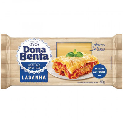 LASANHA LISA DONA BENTA FORNO 200GR