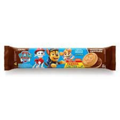 BISCOITO PAW PATROL RECHEADO CHOCOLATE 80G