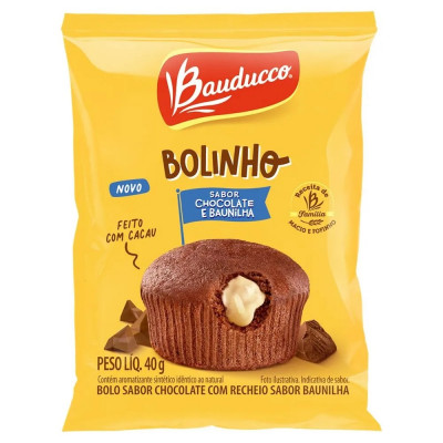 MINI BOLINHO BAUDUCCO CHOCOLATE RECHEADO BAUNILHA 40G