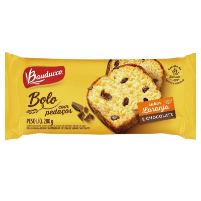 BOLO BAUDUCCO LARANJA COM PADACOS CHOCOLATE 280G