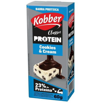 BARRA CEREAL KOBBER COOKIES CREAM 30GC/2