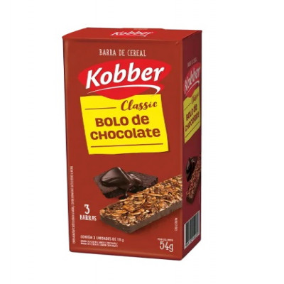 BARRA CEREAL KOBBER BOLO CHOCOLATE20GC/3