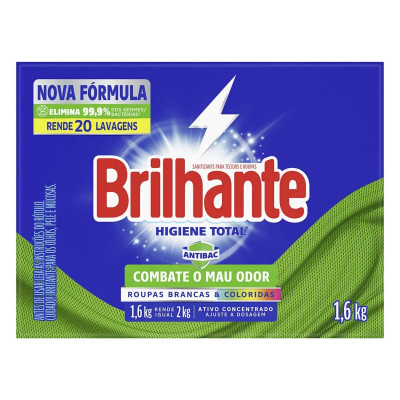 LAVA ROUPAS PO BRILHANTE ANTIBAC1.6KG CAIXA