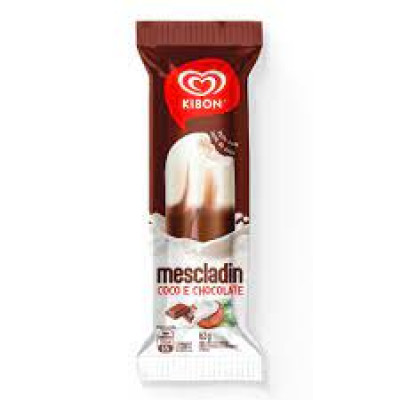 SORVETE KIBON MESCLADIN COCO E CHOCOLATE 63G