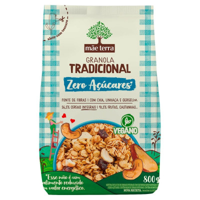 GRANOLA MAE TERRA TRADICIONAL ZERO ACUCAR 800G