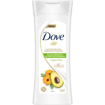 LOCÃO DOVE 400ML OLEO ABACATE CALENDULA